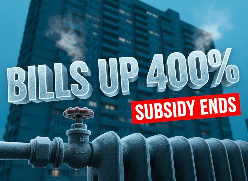 high rise tower block windows dark winter evening lights