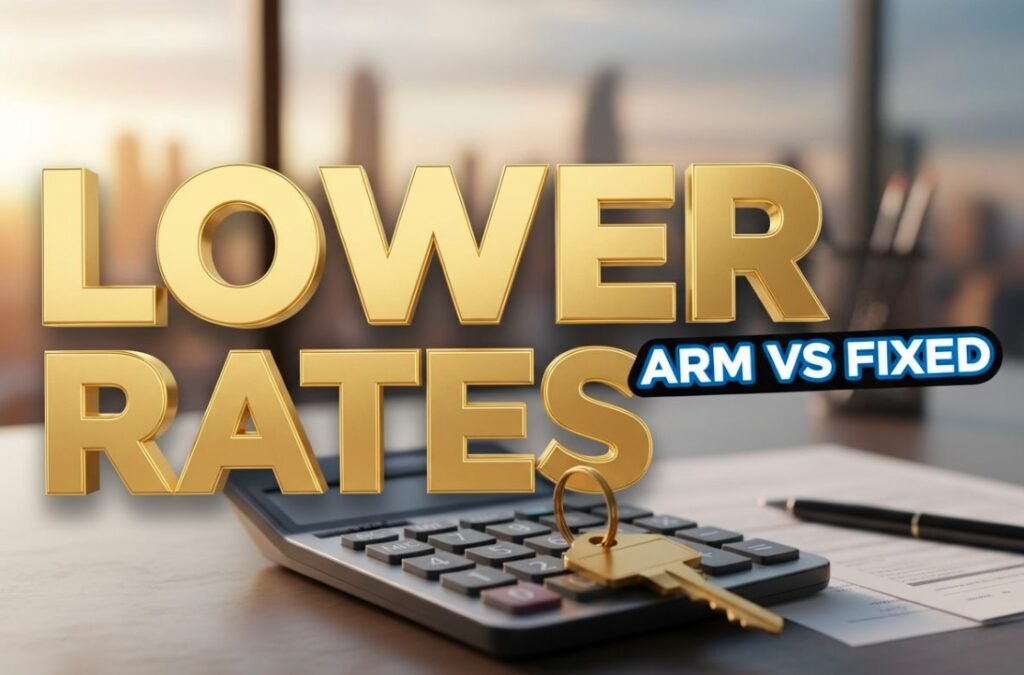  modern house key on financial calculator with blueprints