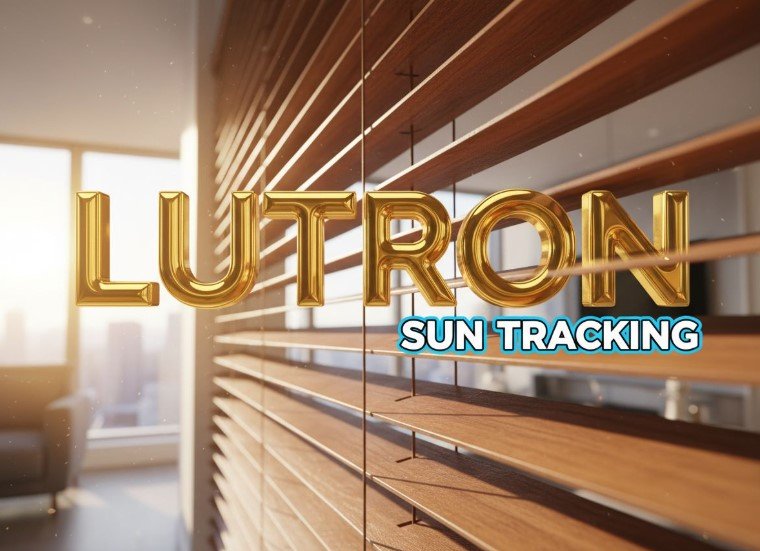 natural basswood smart blinds tilting automatically in living room