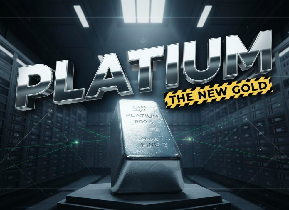 platinum bars stacked on financial graphs background