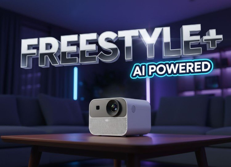 samsung freestyle plus portable projector 2026 model white cylinder design