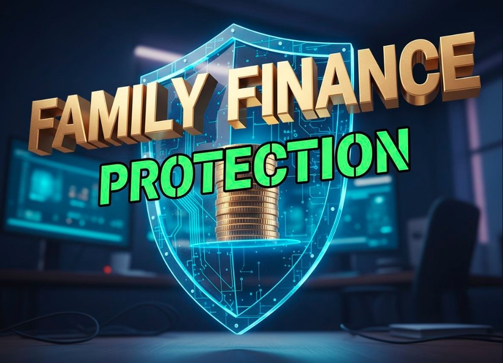senior citizen using smartphone for online banking with adult child assistance
