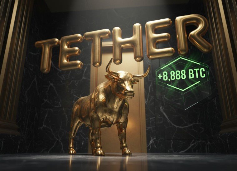 tether stablecoin physical bitcoin gold vault concept art