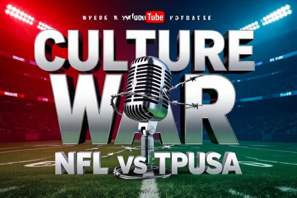 Kid Rock performing at conservative alternative halftime show stage