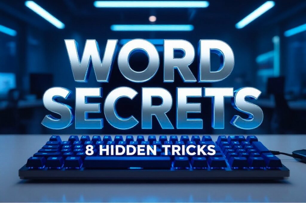 Microsoft Word hidden features keyboard shortcuts on laptop screen