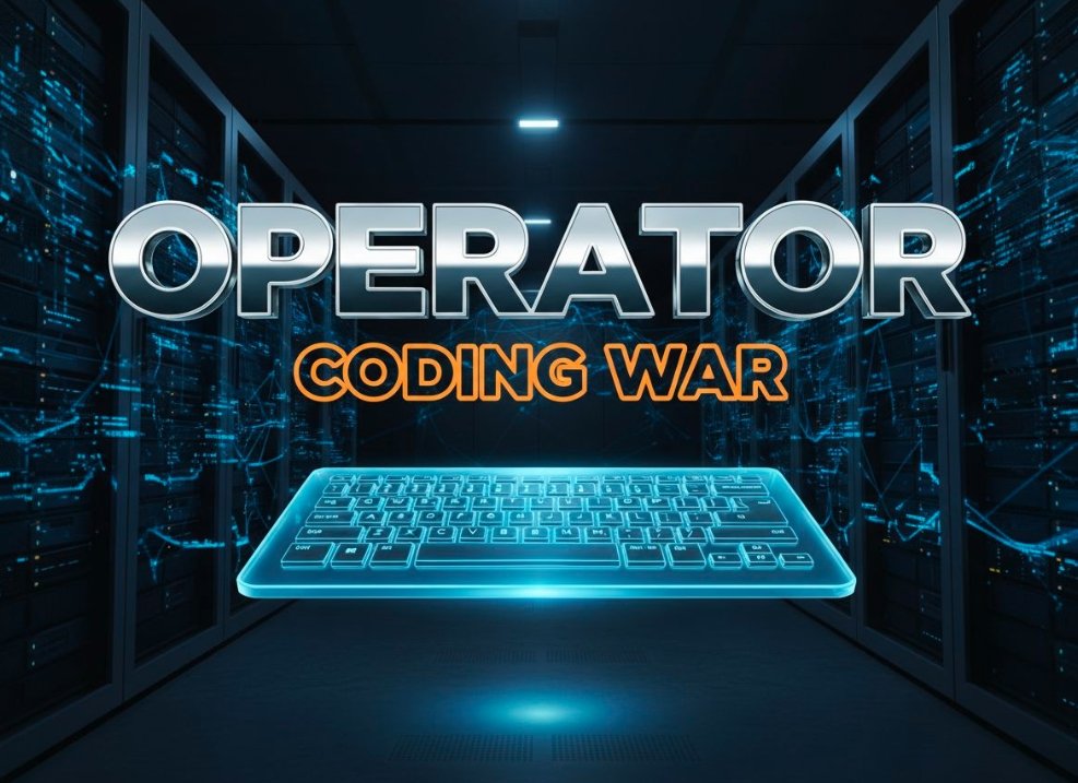 OpenAI Operator autonomous coding agent interface on futuristic monitor