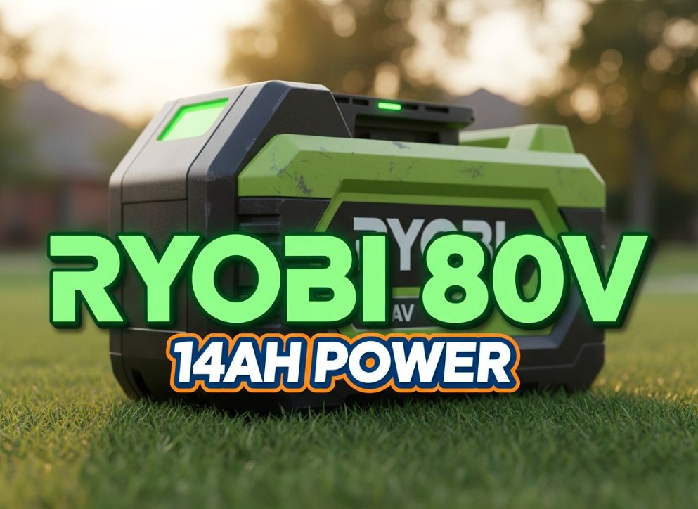 Ryobi 80V 14Ah lithium battery pack black and green