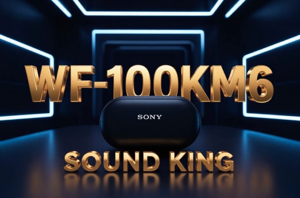 Sony WF-1000XM6 wireless earbuds black charging case