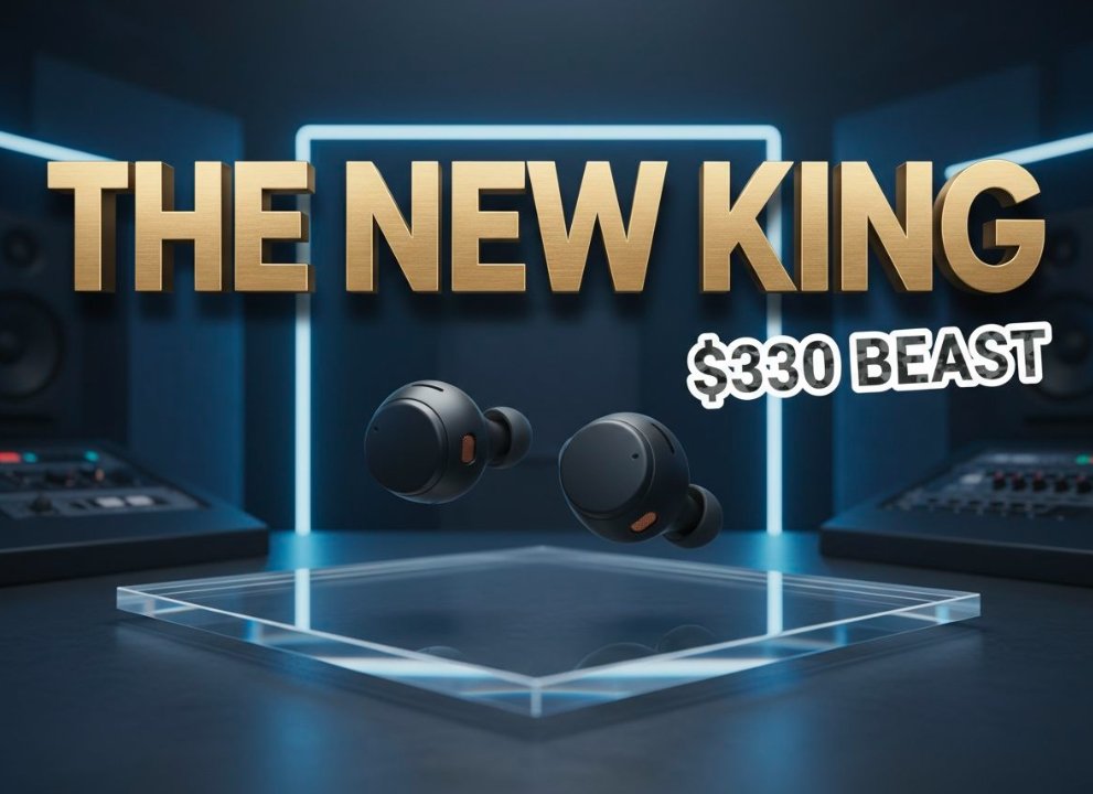 Sony WF-1000XM6 wireless earbuds black color on desk