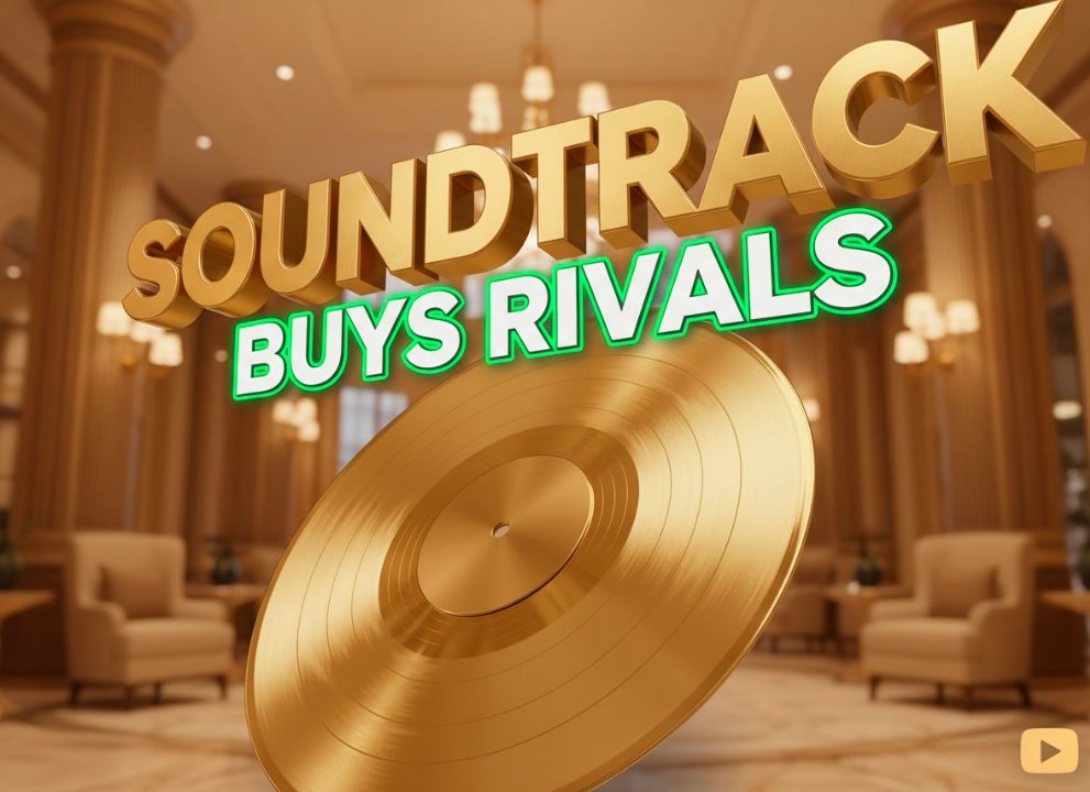 Soundtrack Technologies acquisition Tunify Ambie business music logos 3d render