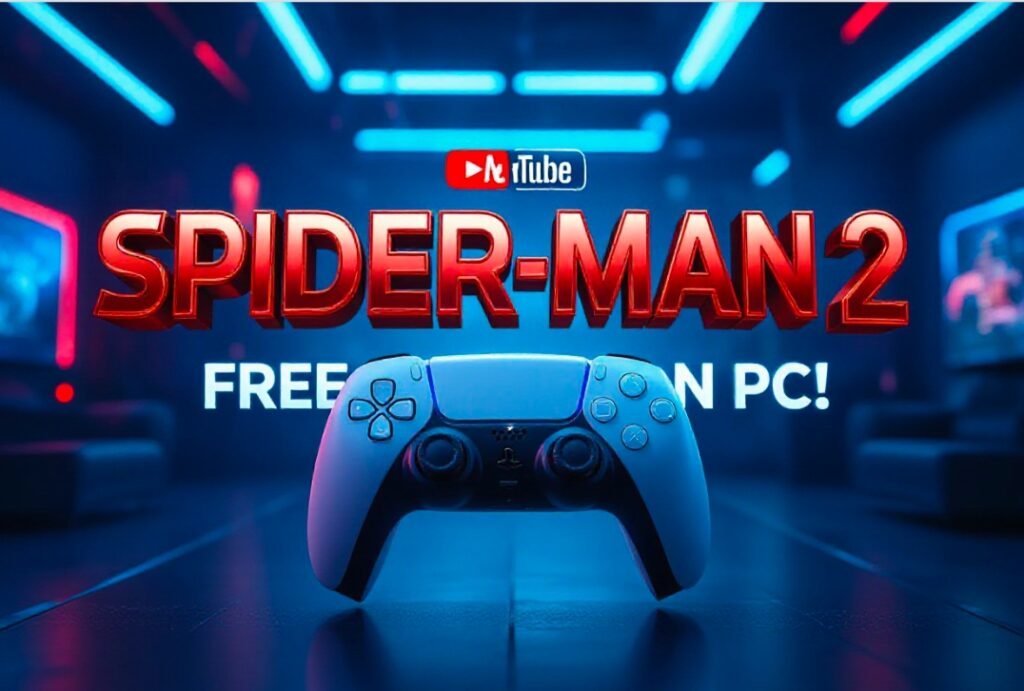  Spiderman swinging through New York city in marvels spiderman 2 ps5 game