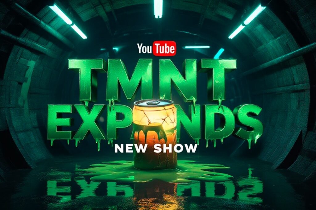 Teenage Mutant Ninja Turtles green ooze canister glowing in sewer