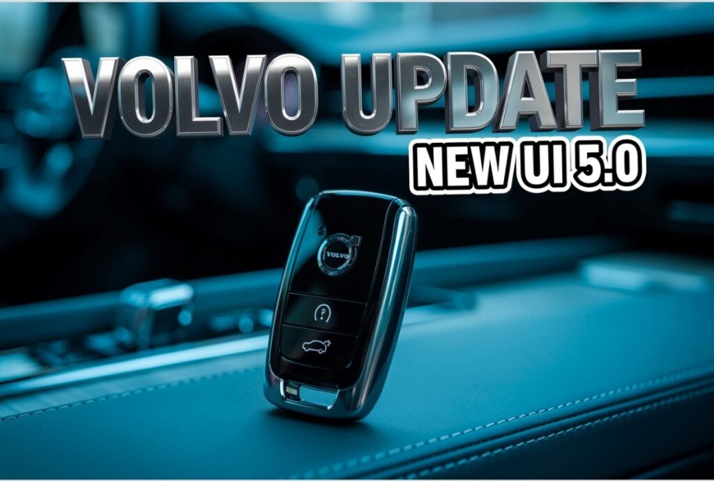 Volvo infotainment screen displaying new Google maps interface update