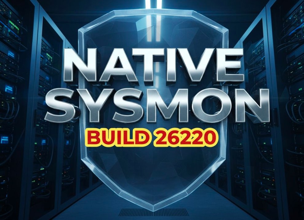 Windows 11 native Sysmon security feature integration screen