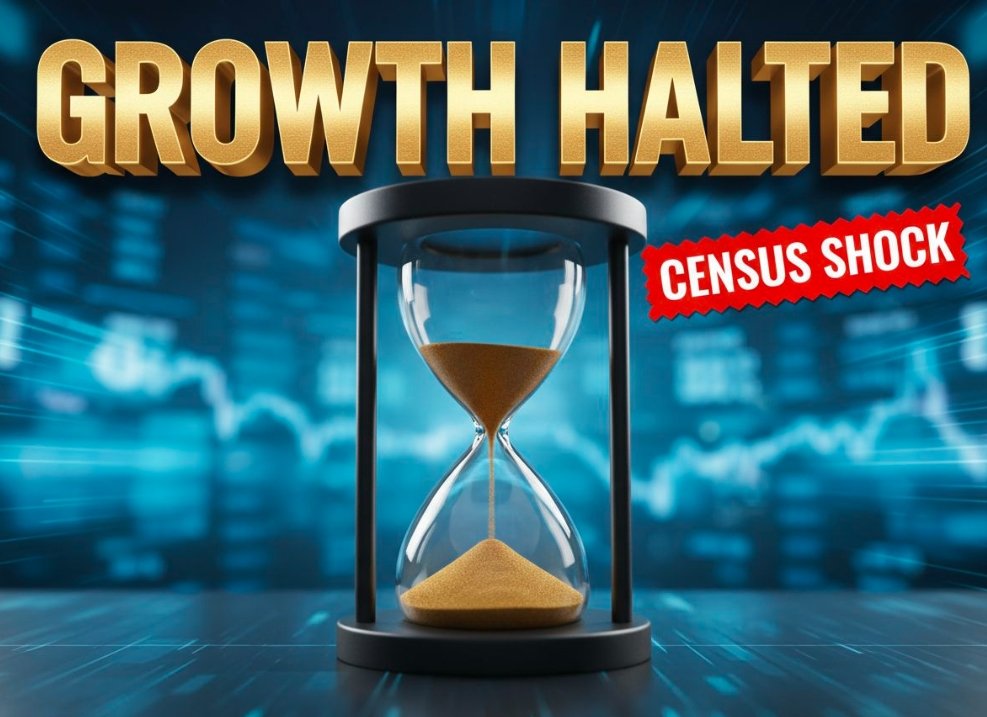 census bureau report graph showing sharp decline in united states net immigration levels 2026