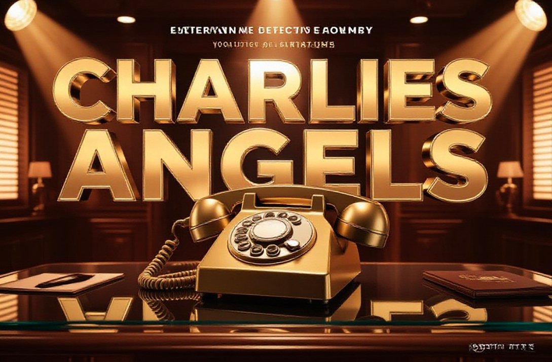 classic golden telephone speakerphone on desk cinematic lighting