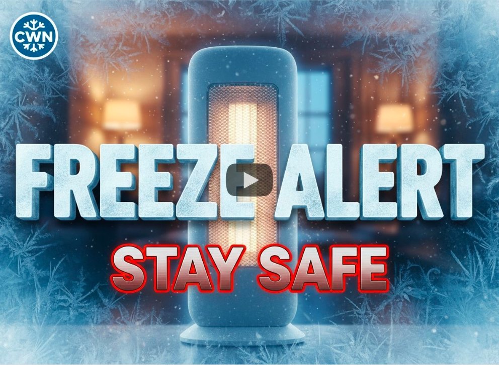 electric heater glowing in cold dark living room winter