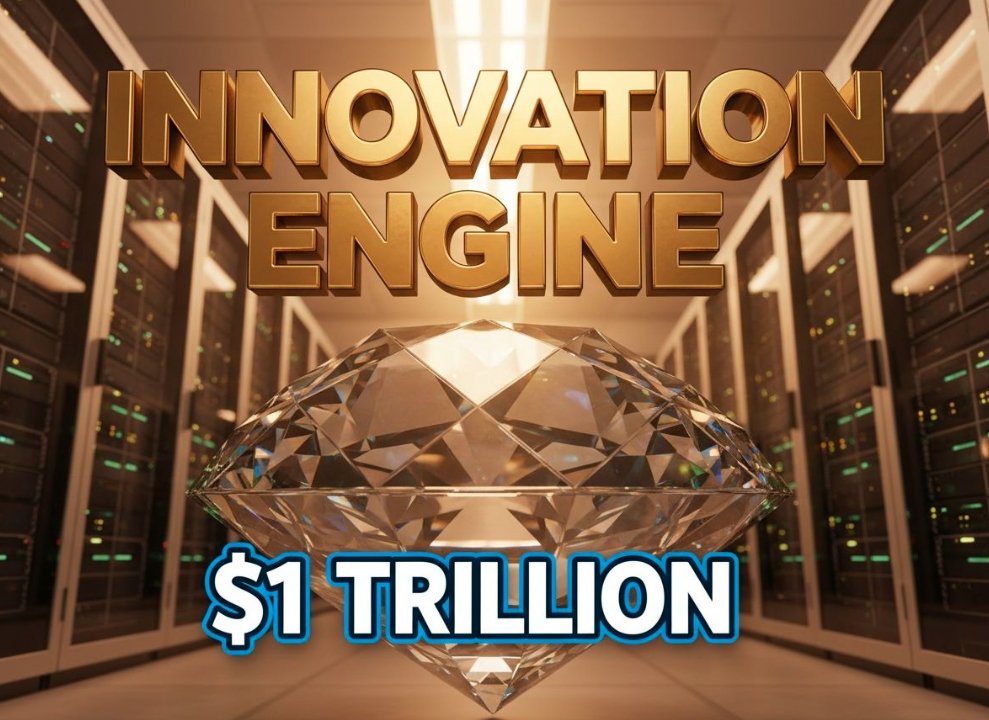 futuristic digital chip network glowing blue