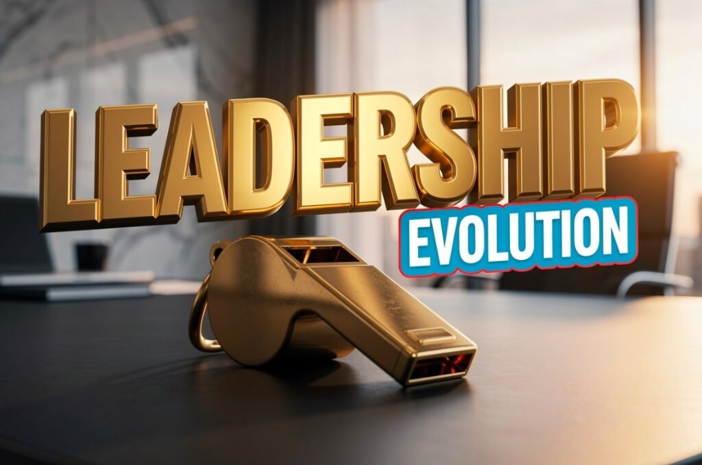 golden whistle on marble executive desk office background