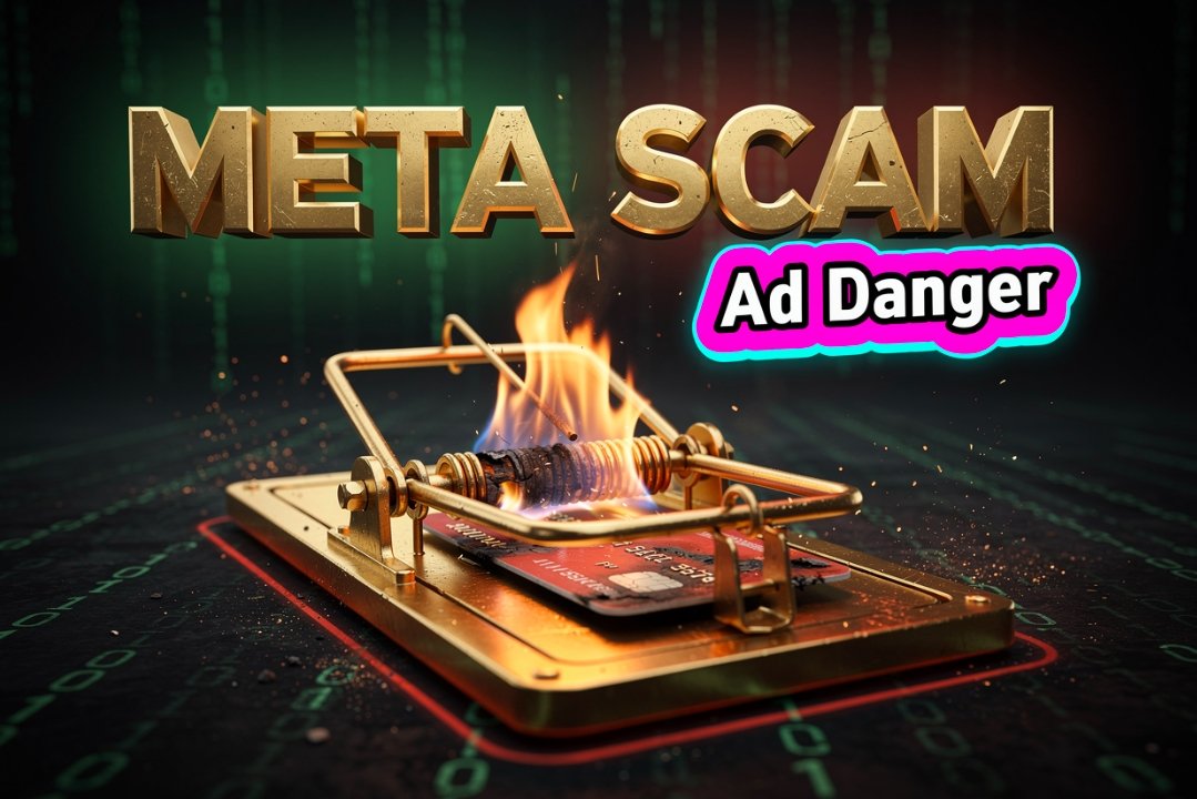 mobile phone displaying unsafe social media financial advertisement graph