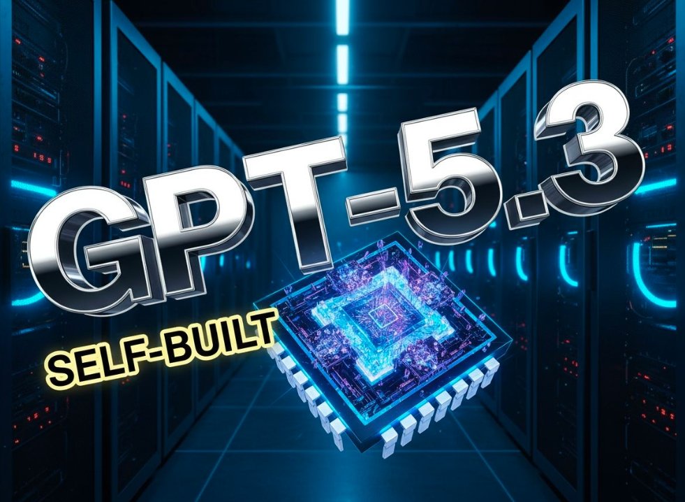 neon glowing digital processor chip symbolizing self-building ai architecture