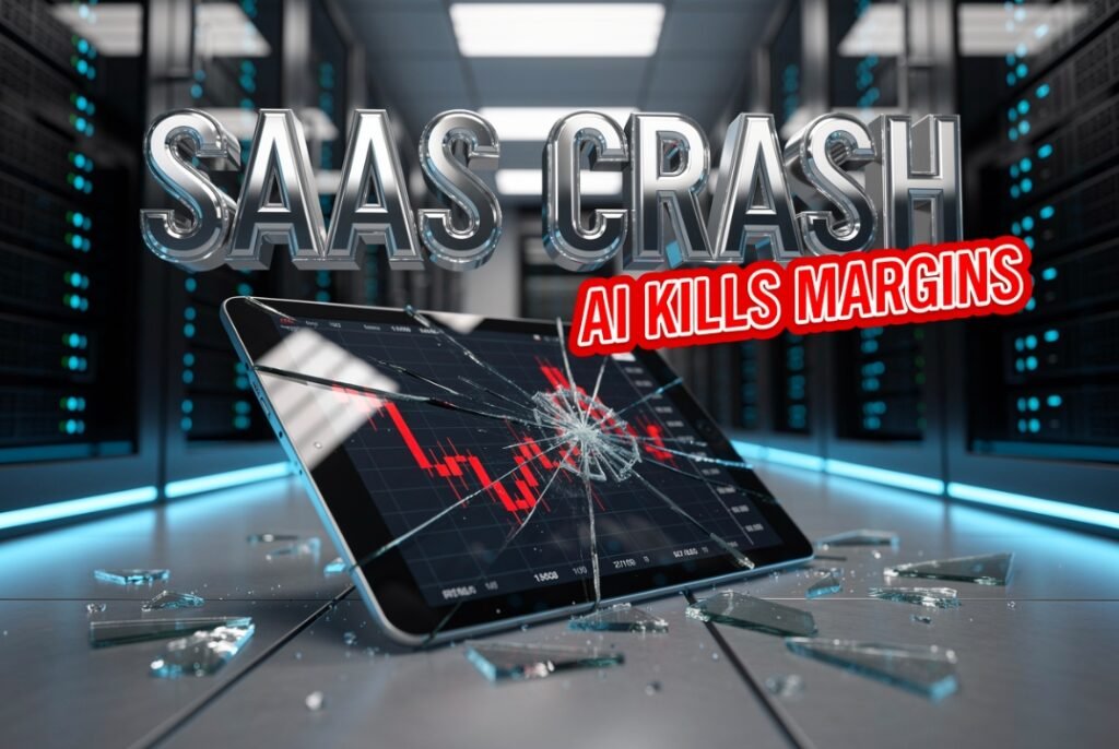 shattered blue glass bearish stock market graph concept
