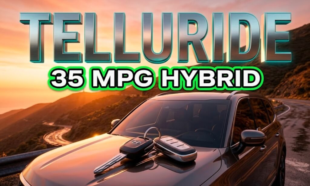 2027 Kia Telluride hybrid three-row SUV redesigned exterior front view