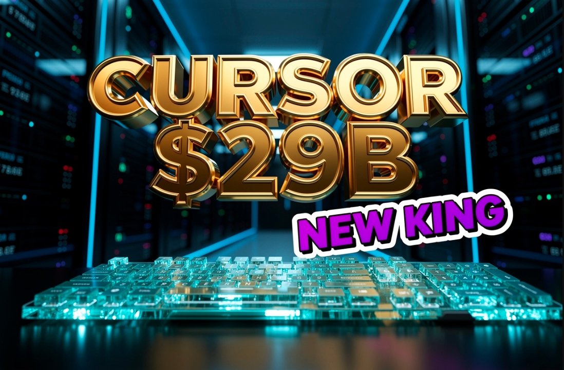 3d rendered cursor ai coding interface concept with gold accents