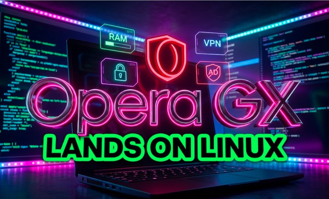 Opera GX gaming browser Linux launch with VPN and ad blocker