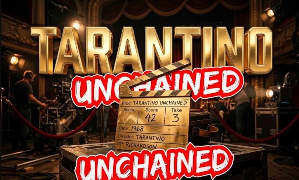 Quentin Tarantino Pulp Fiction filming set director chair 1994