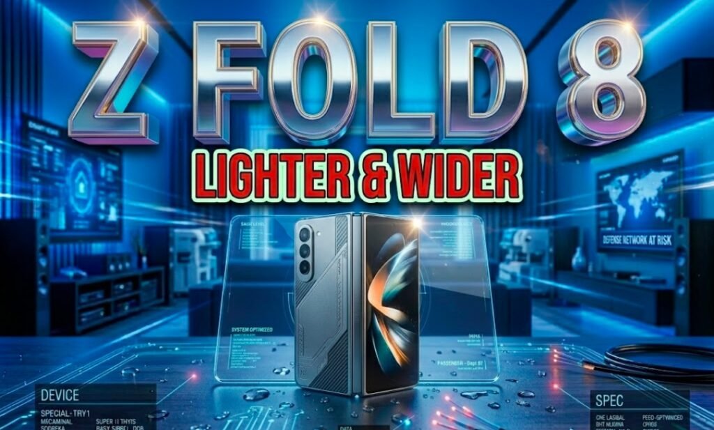 Samsung Galaxy Z Fold 8 carbon fiber wider display concept