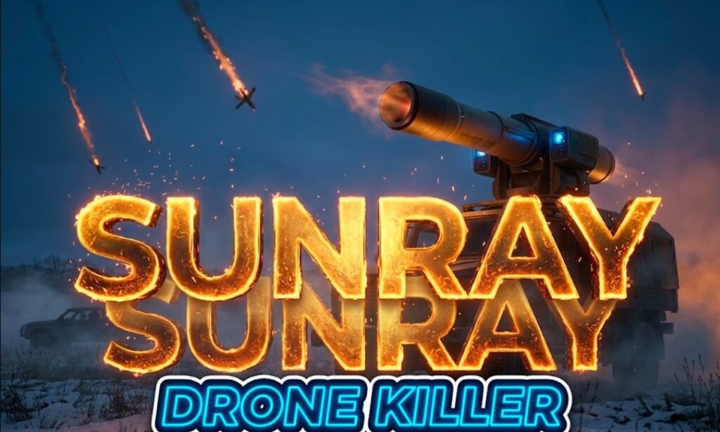 Ukraine SunRay laser weapon shooting down Russian Shahed drone