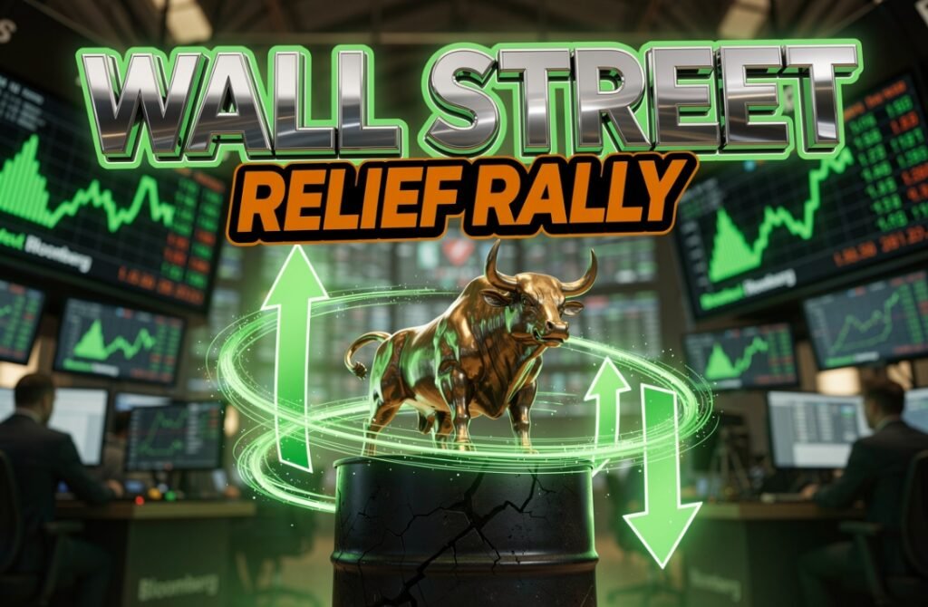 Wall Street stock market rally Iran de-escalation oil prices drop