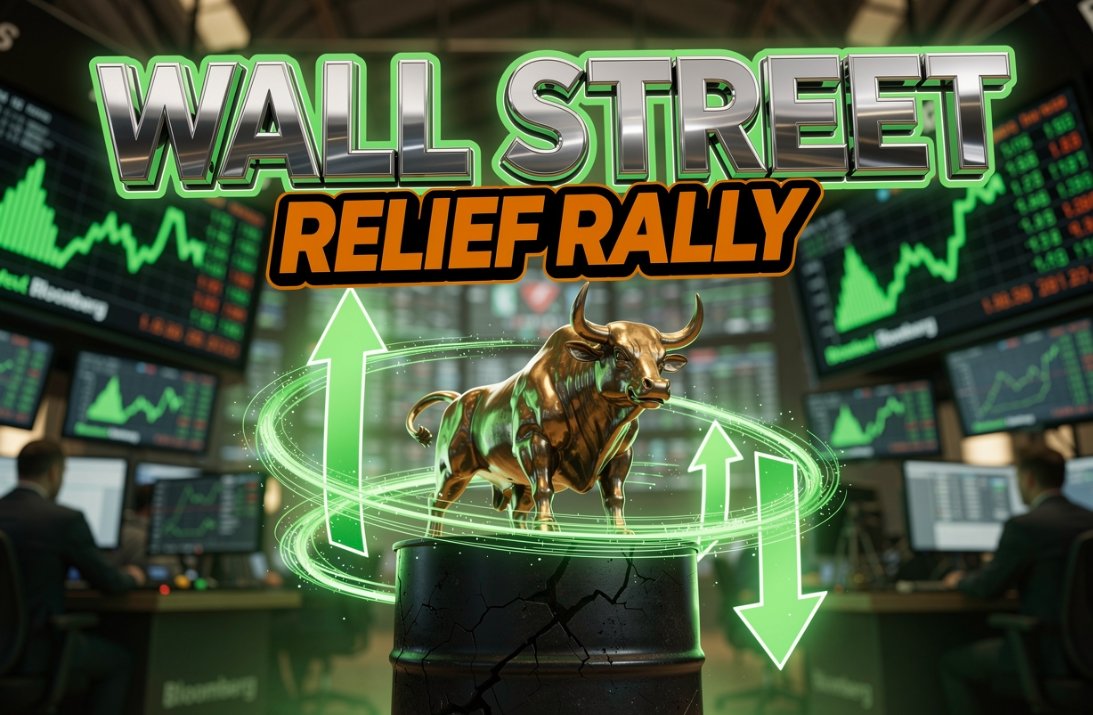 Wall Street stock market rally Iran de-escalation oil prices drop