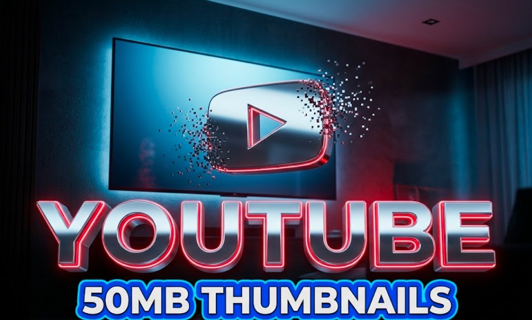 YouTube 50MB thumbnail upload limit 4K resolution smart TV