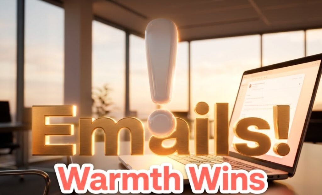  exclamation point email warmth competence workplace study results