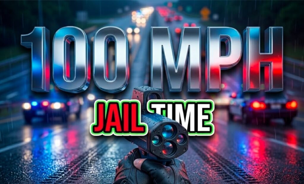 florida highway patrol police car lights chasing speeding sports car on freeway