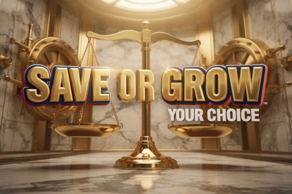 golden piggy bank balancing against stack of coins on scale