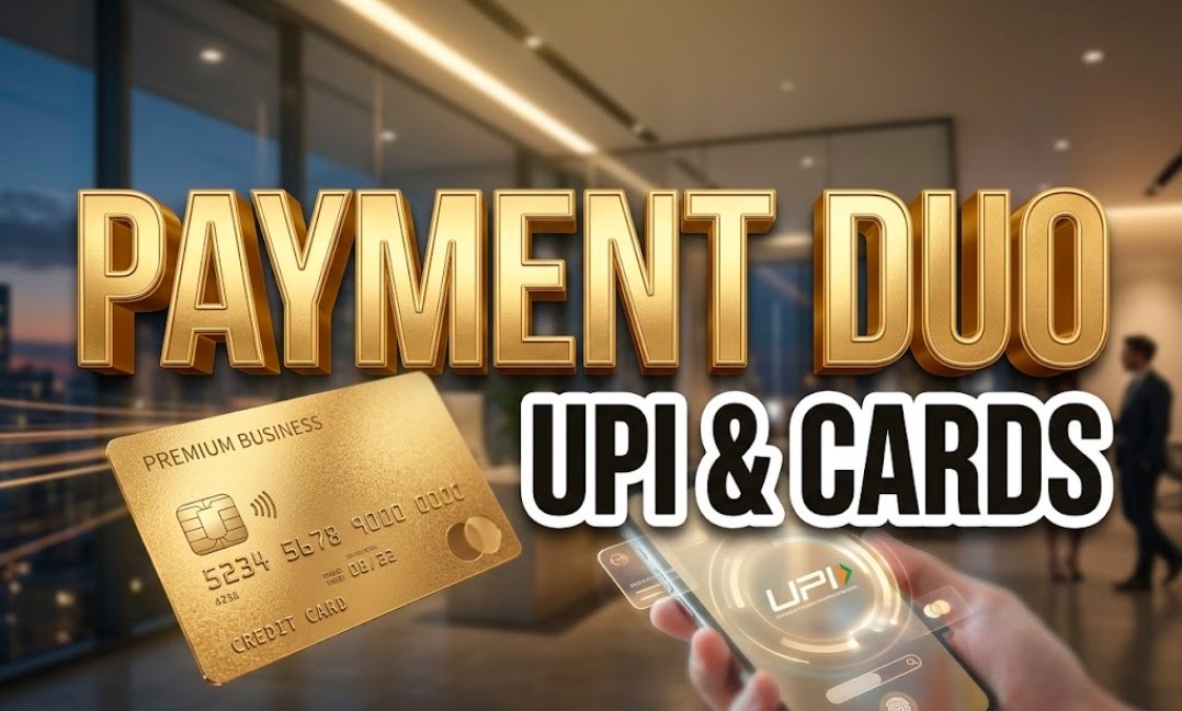 indian digital payment qr code scanning with credit card background concept