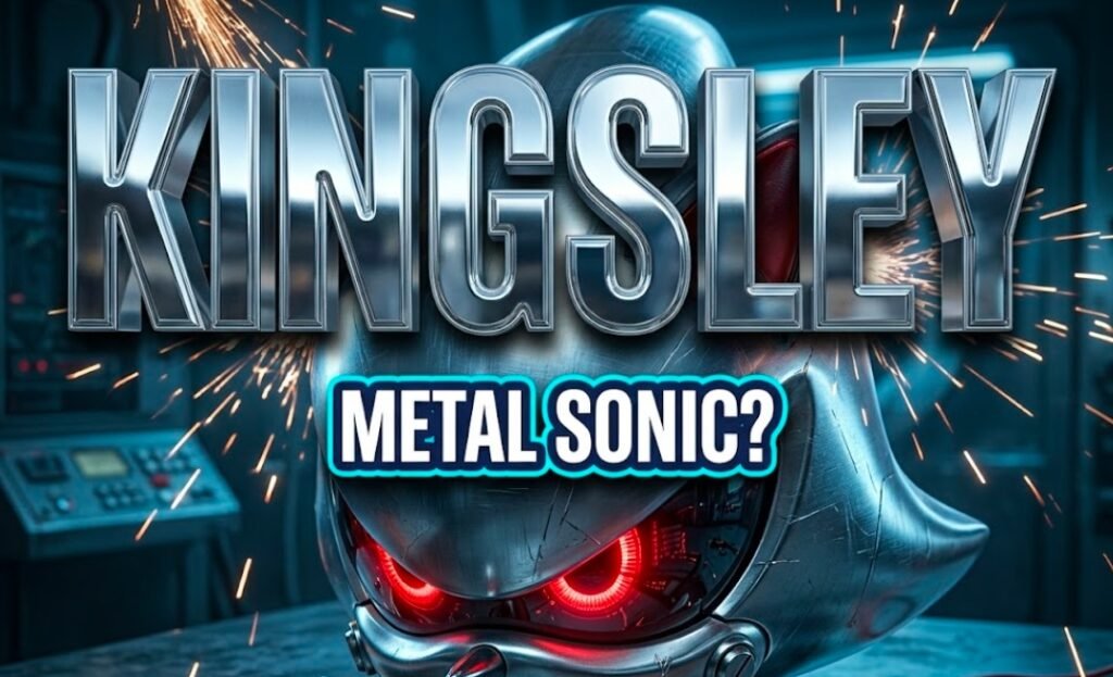  metal sonic robot eye glowing red dark background