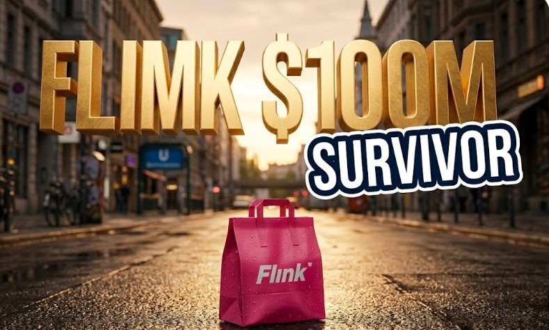 pink flink delivery rider bicycle bag berlin street