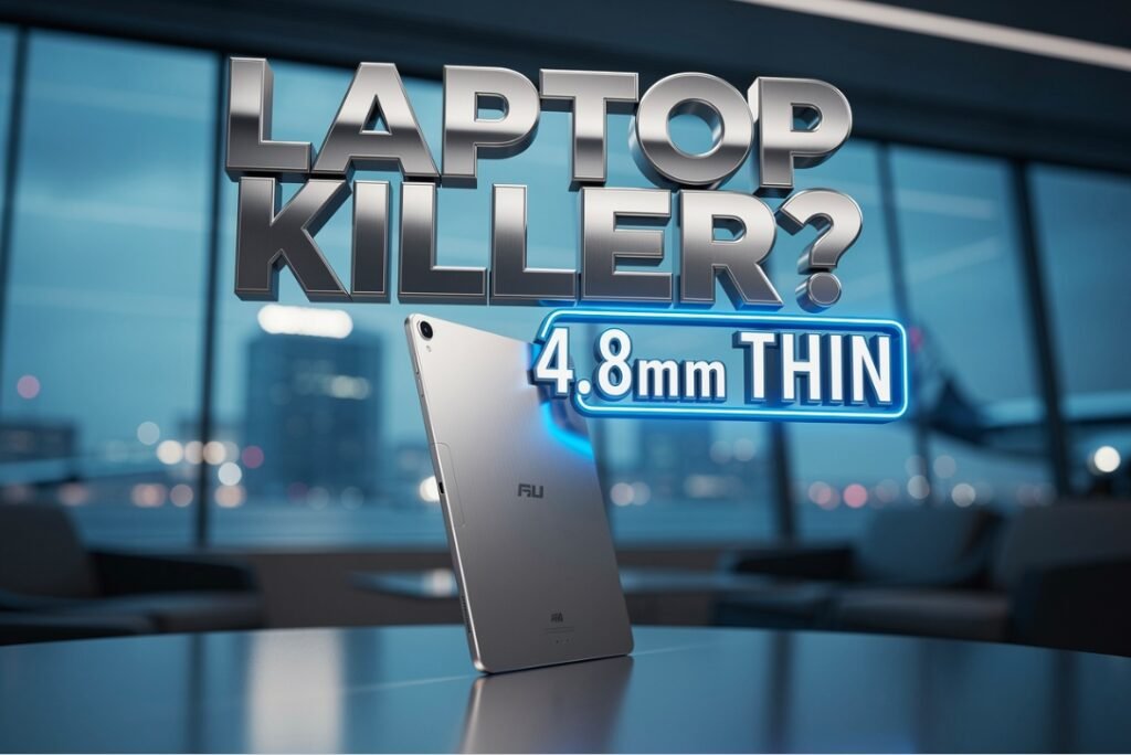 slim honor magicpad 4 tablet on desk with keyboard case