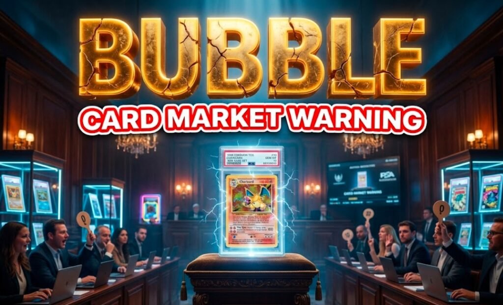 trading card market bubble risk Pikachu Illustrator record sale