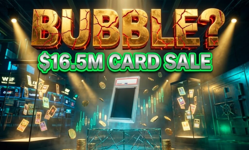 trading card market bubble speculation pikachu illustrator record sale warning