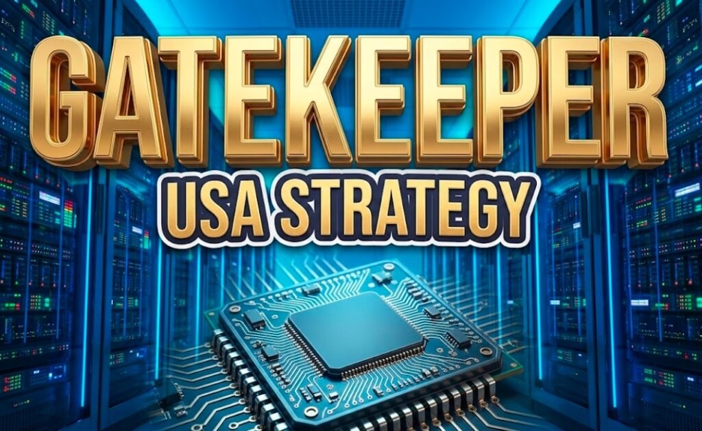 united states flag circuit board digital lock technology background