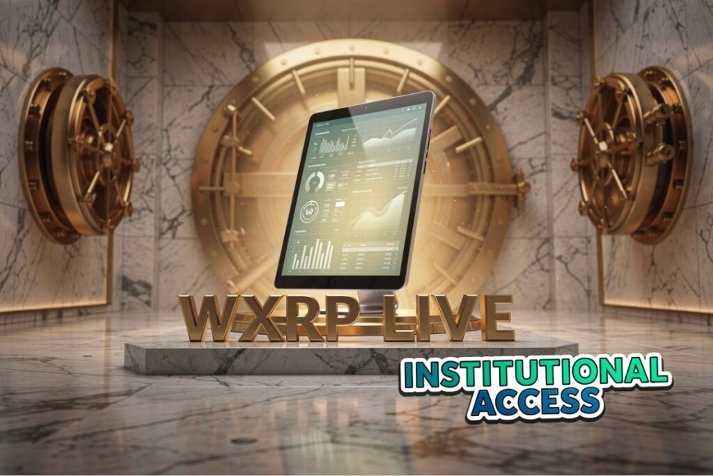 wrapped xrp digital finance institutional vault background