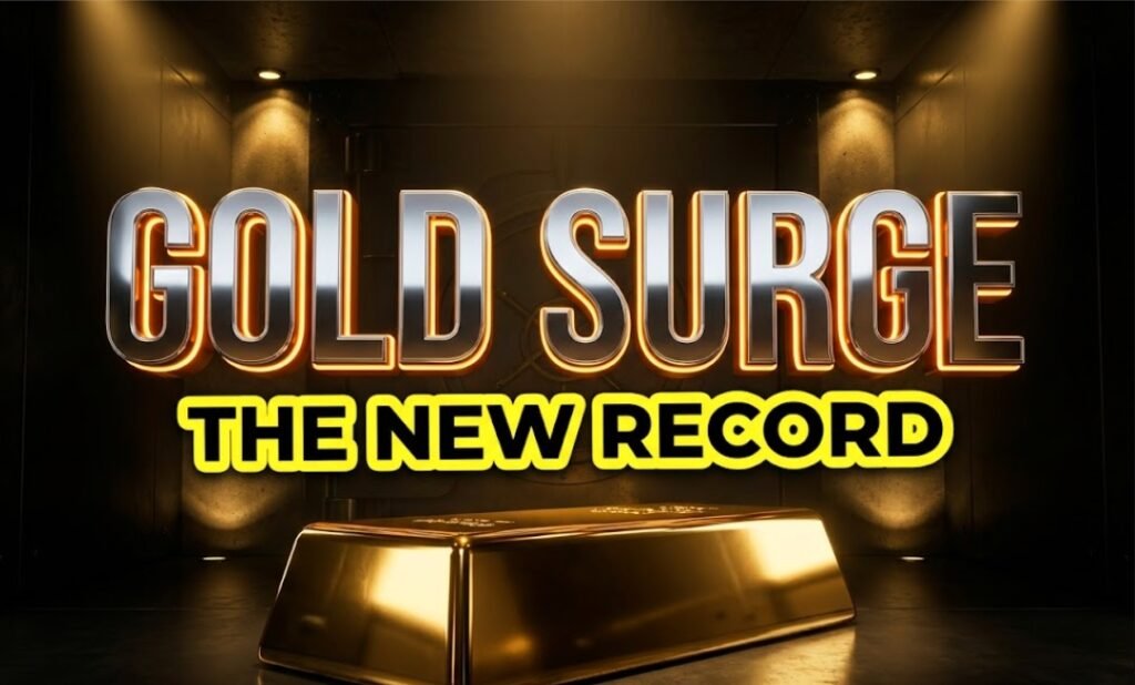 Gold bars shining under cinematic lights on dark background