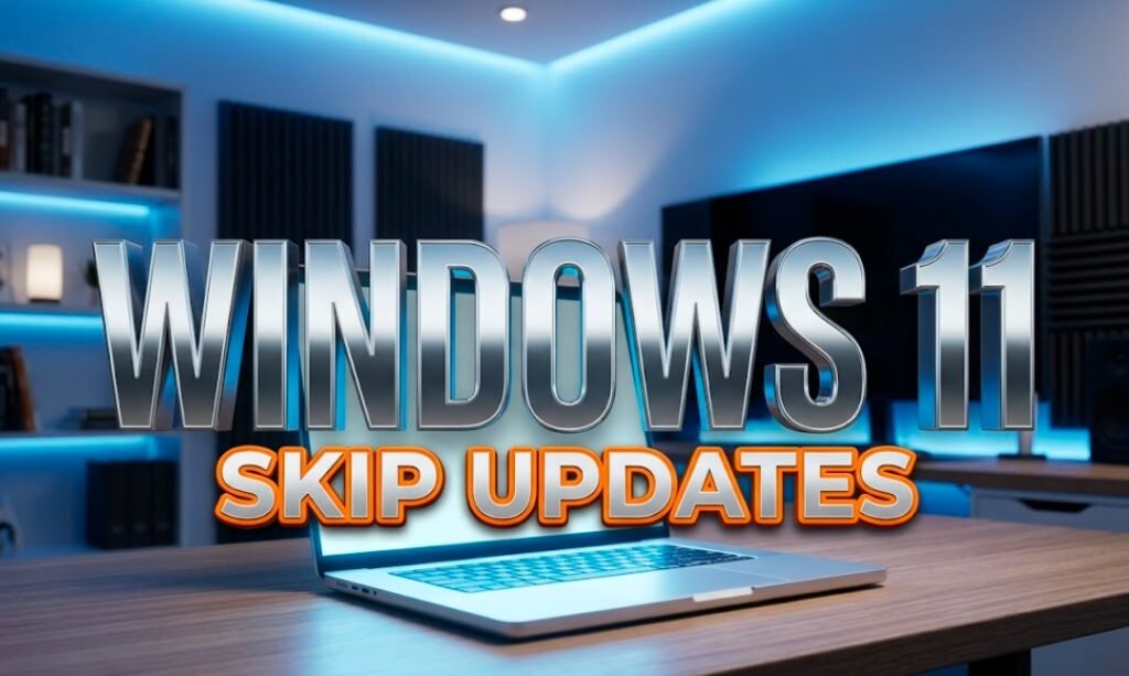 Windows 11 setup screen showing update later button option