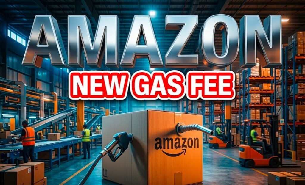  delivery logistics truck on highway near fuel station