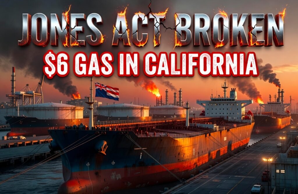 California foreign tanker gasoline delivery Jones Act waiver 2026